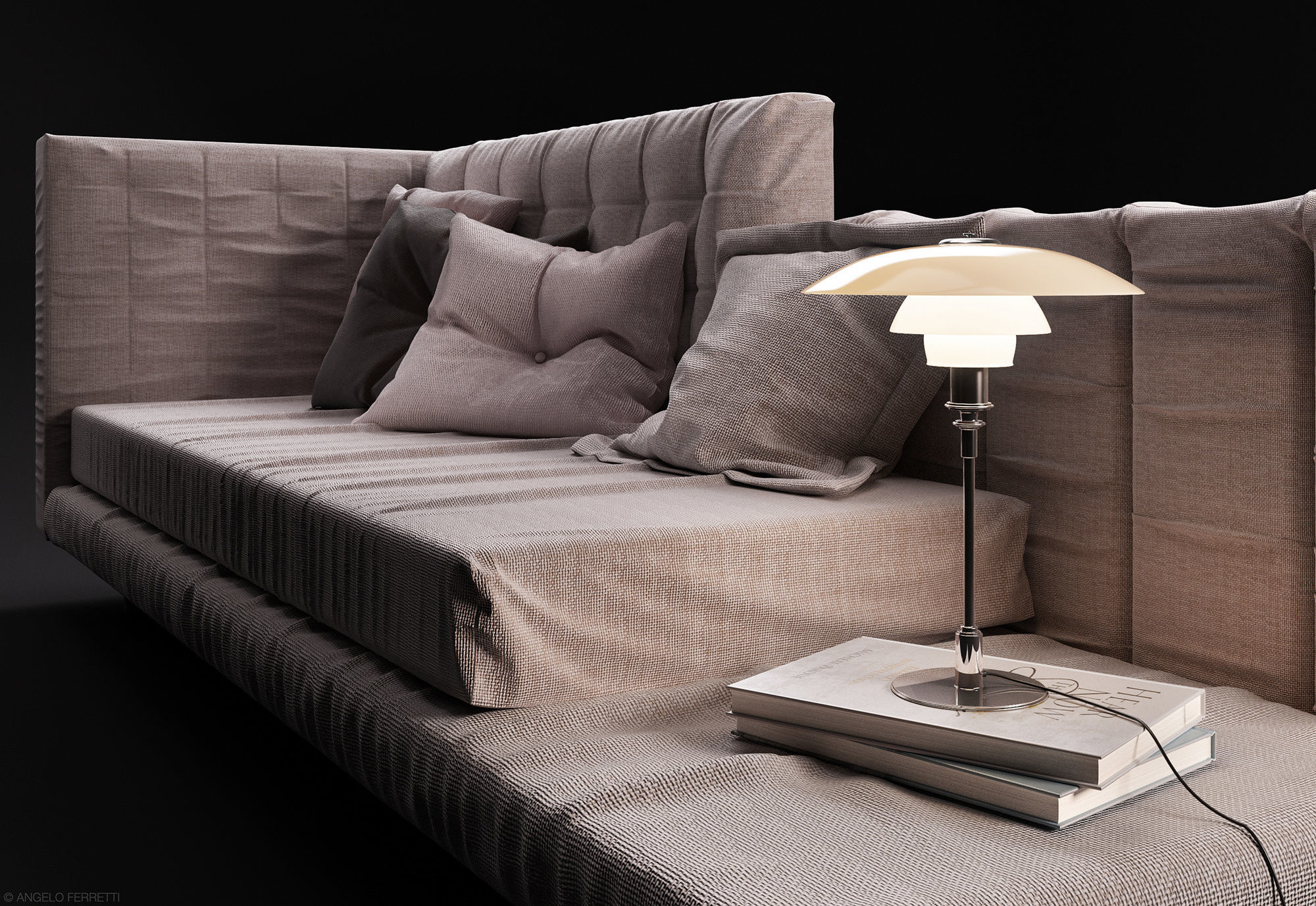 Alvar sofa by Bonaldo HQ 3D Model in a Studio Light setup 3D model_5
