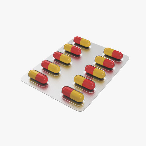 Pills in blister pack 3D model