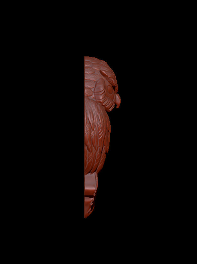 Owl Necklace  3D print model_2