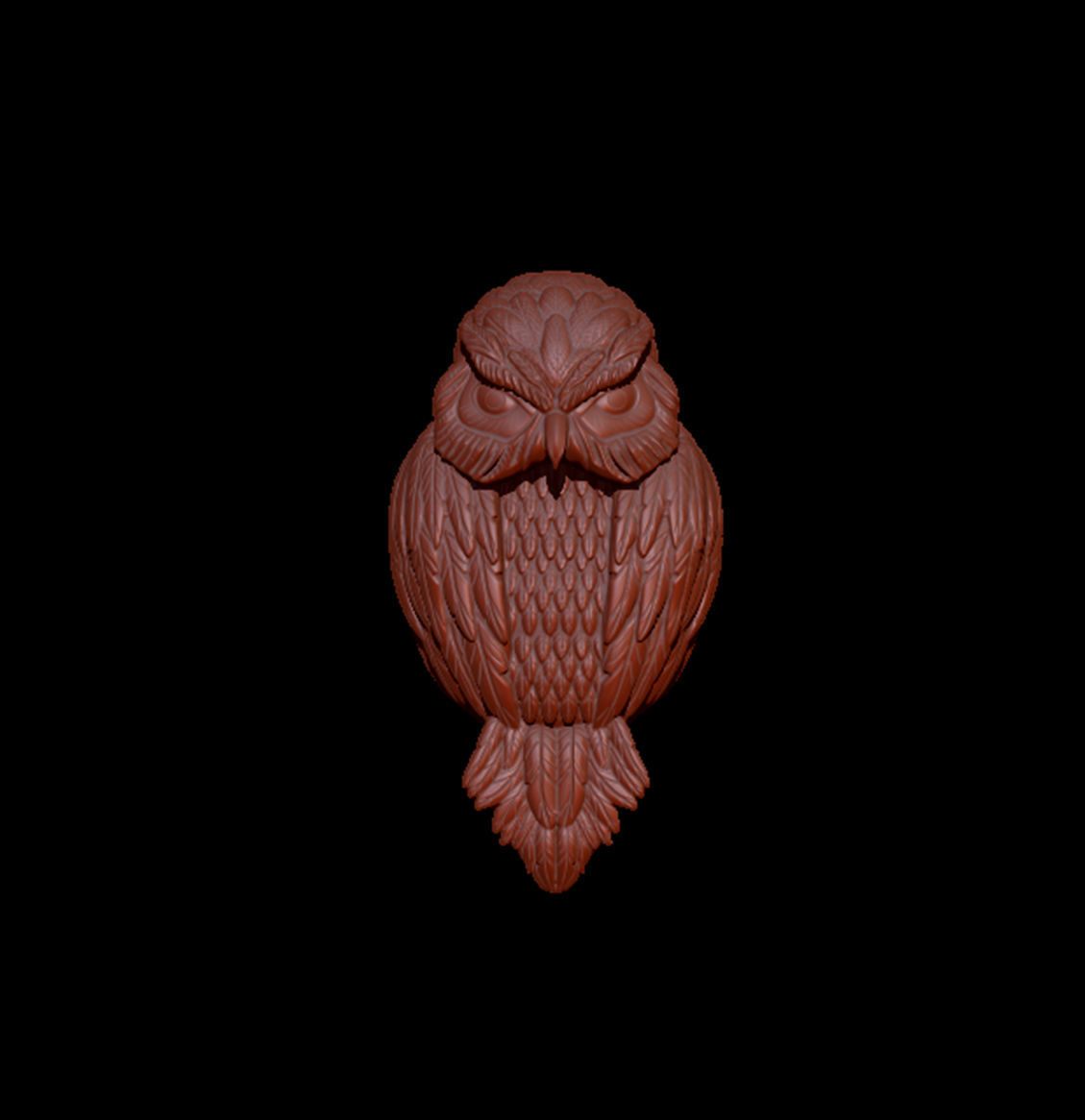 Owl Necklace  3D print model_1