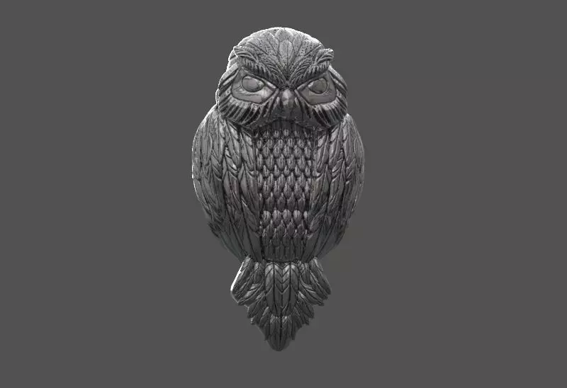 Owl Necklace  3D print model_0