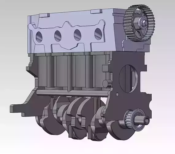 Reciprocating assy Free 3D model