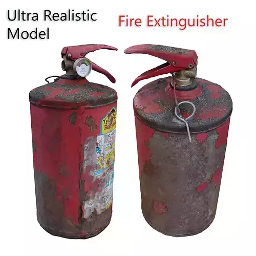 Ultra realistic Fire Extinguisher Scan model Low-poly 3D model