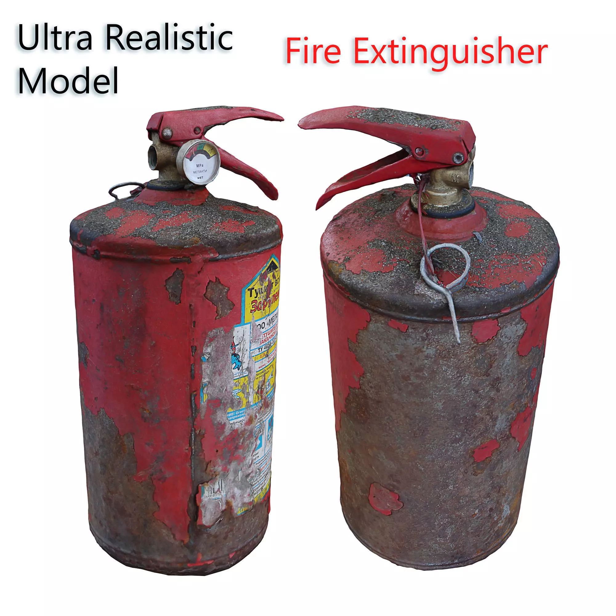 Ultra realistic Fire Extinguisher Scan model Low-poly 3D model_0