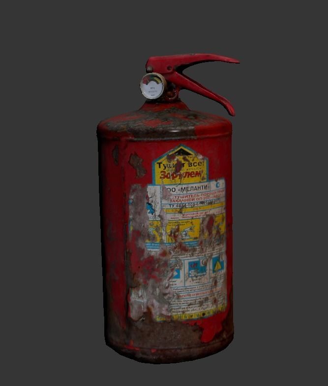 Ultra realistic Fire Extinguisher Scan model Low-poly 3D model_5