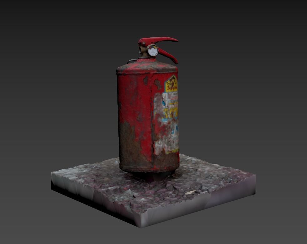 Ultra realistic Fire Extinguisher Scan model Low-poly 3D model_2