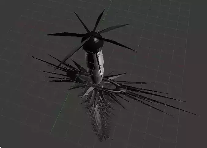 dark sword with spikes 3D model