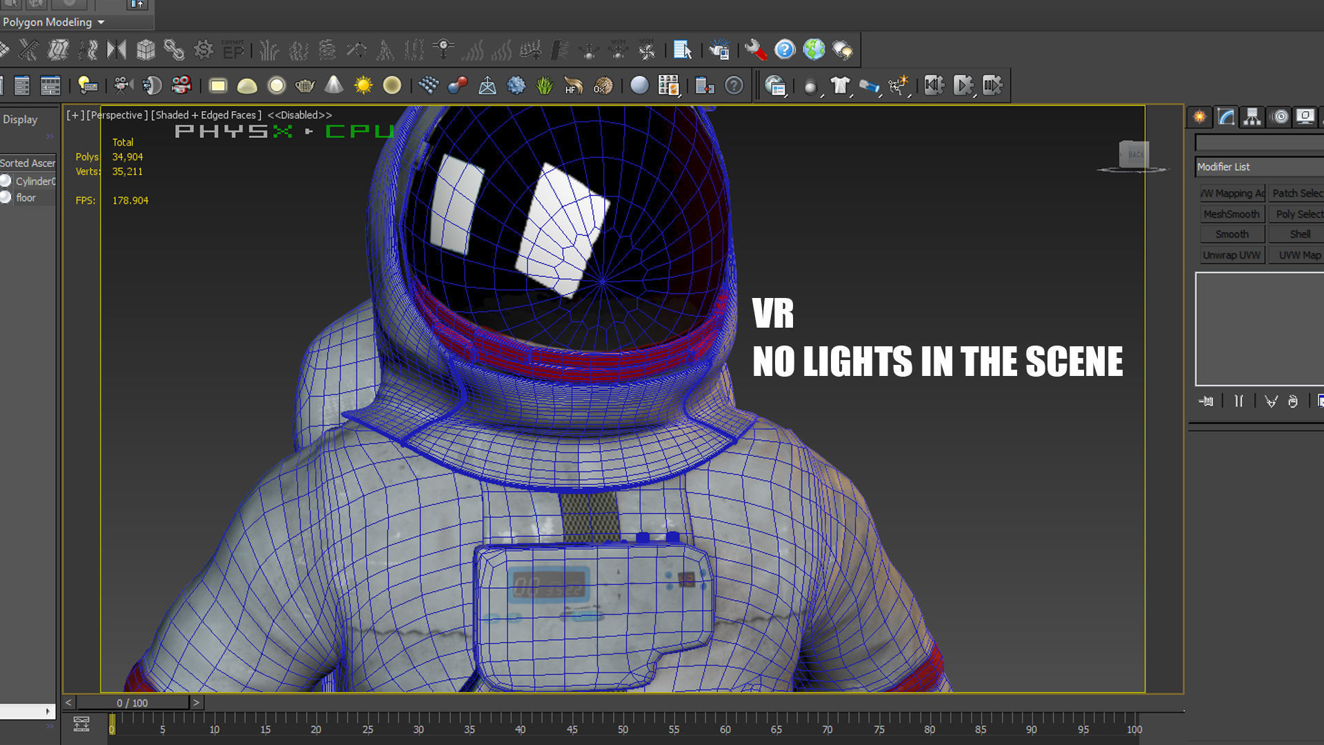 VR  Astronaut with PBR material  Low-poly 3D model_2