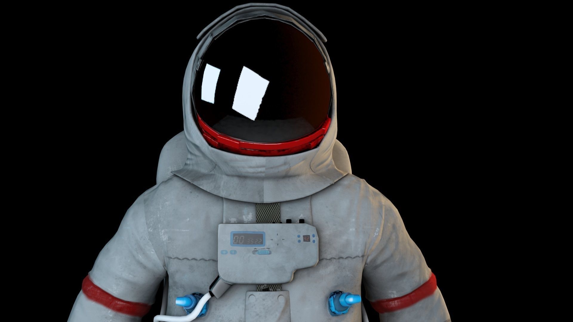 VR  Astronaut with PBR material  Low-poly 3D model_5