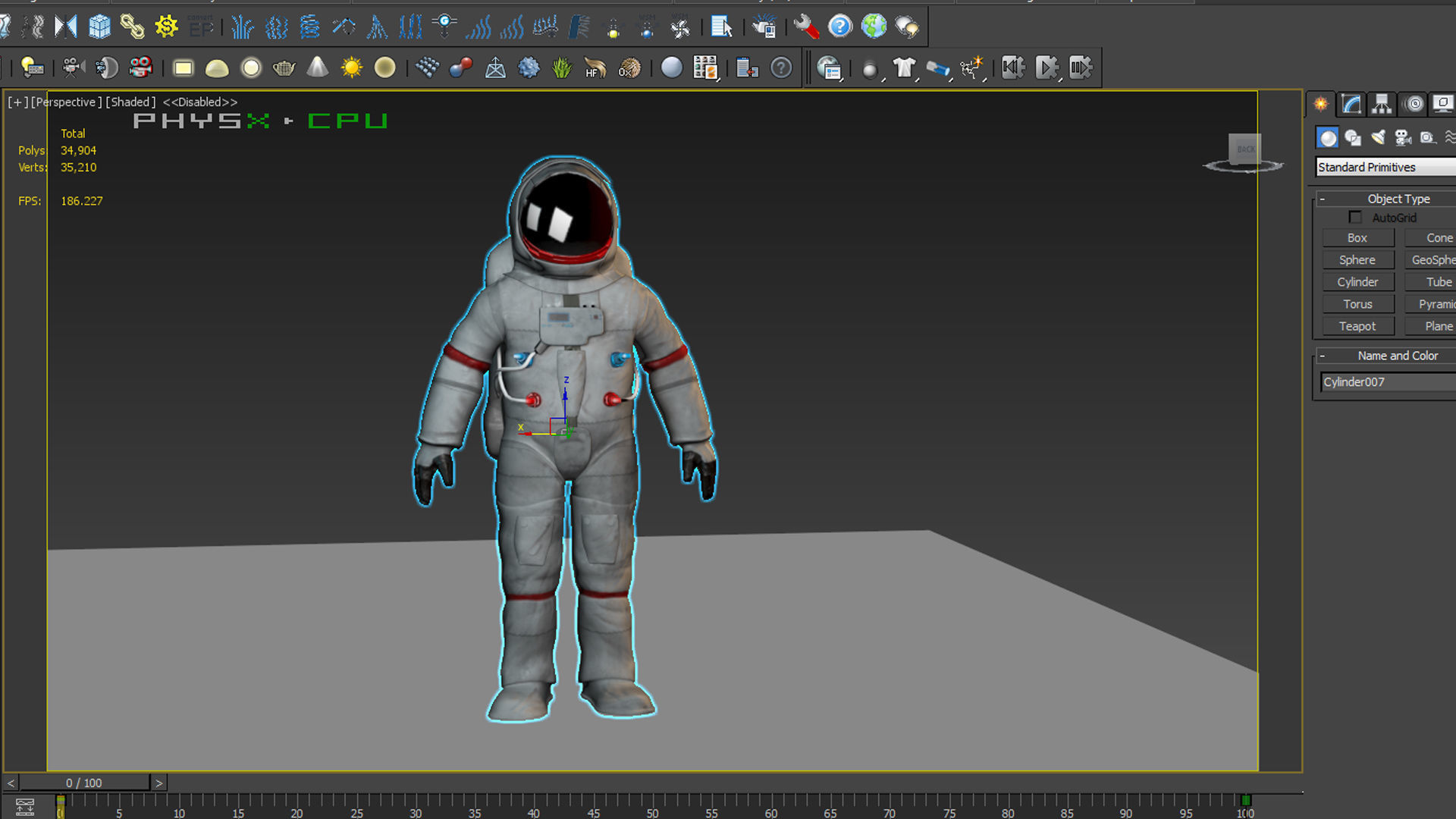 VR  Astronaut with PBR material  Low-poly 3D model_3