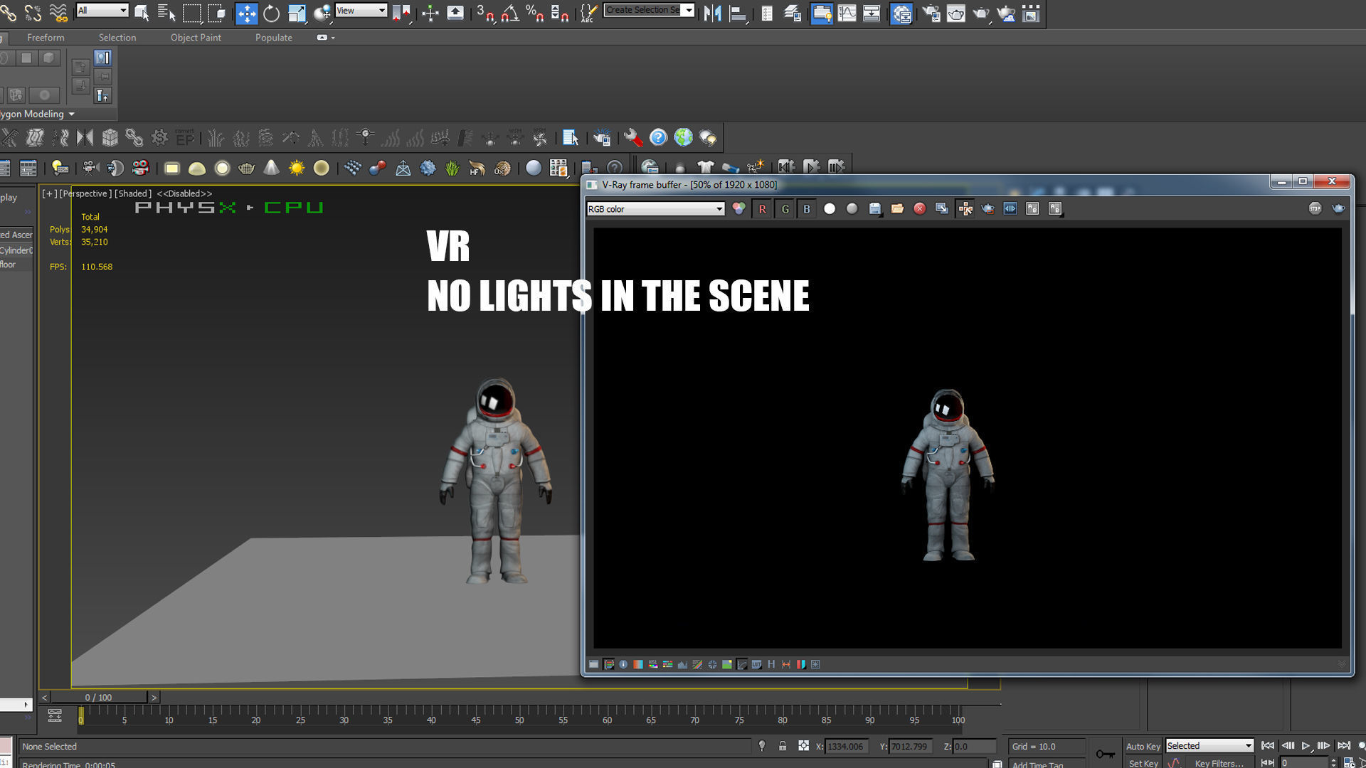 VR  Astronaut with PBR material  Low-poly 3D model_4