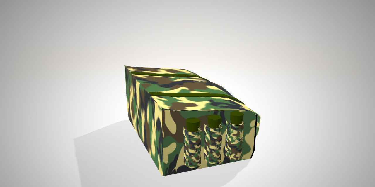 MedicPack camouflage box Low-poly 3D model_3