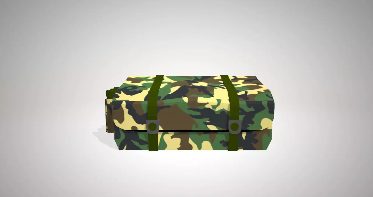 MedicPack camouflage box Low-poly 3D model_0
