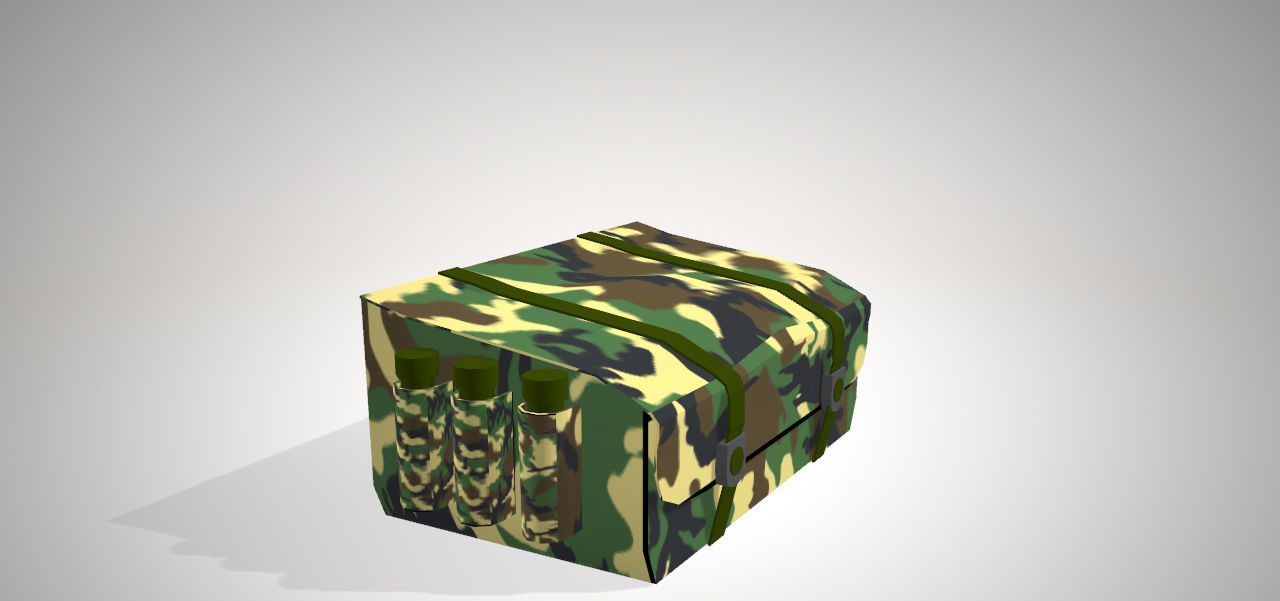 MedicPack camouflage box Low-poly 3D model_2