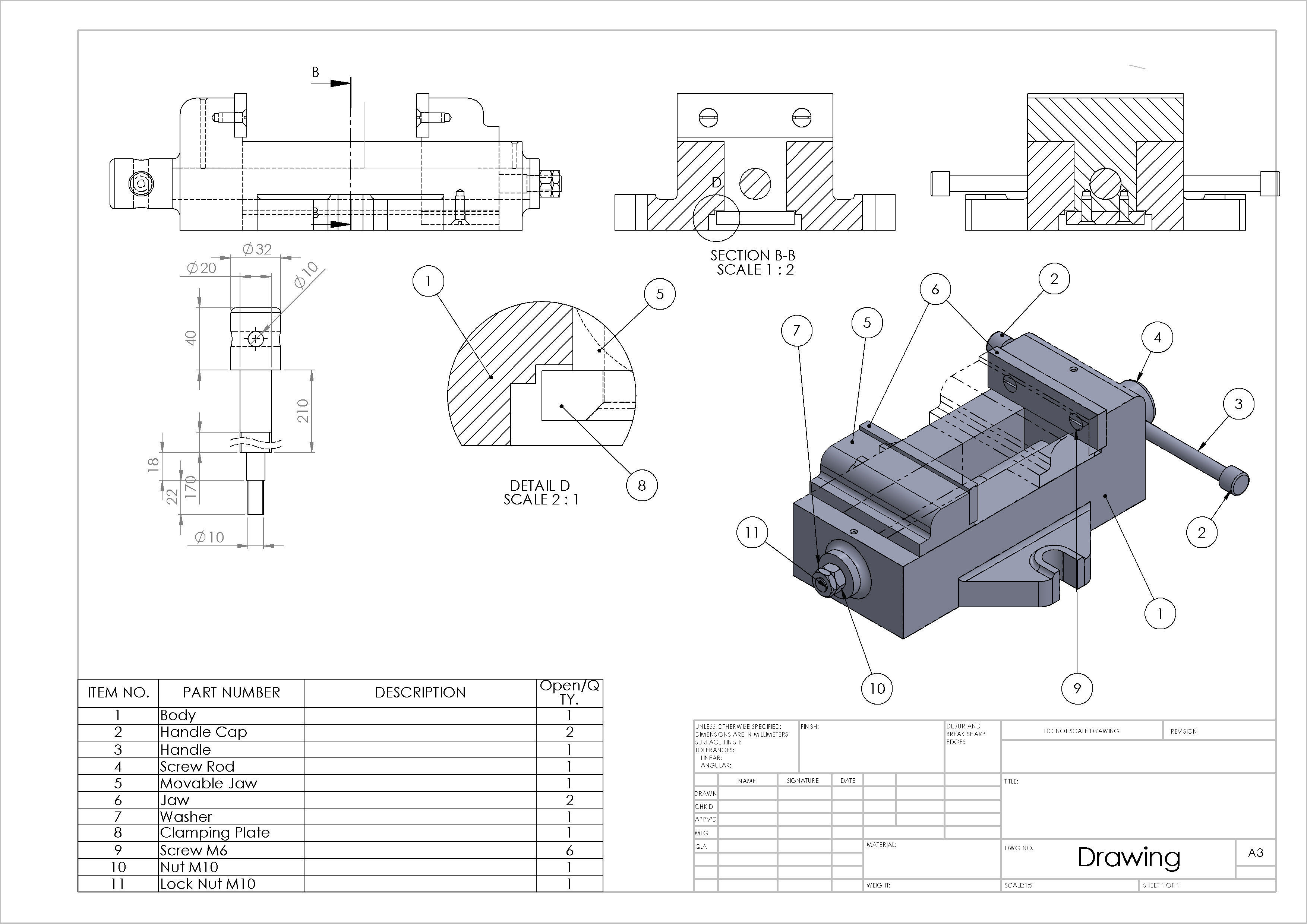 Machine Vice 3D model_1