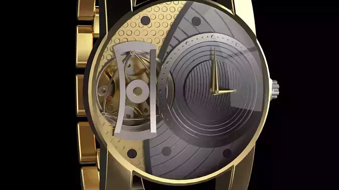 gold premium watch 
