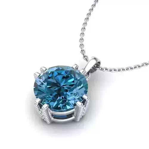 Vintage-3565A4 N topaz pendant with diamonds