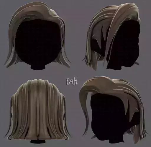 3D Hair style for girl V42
