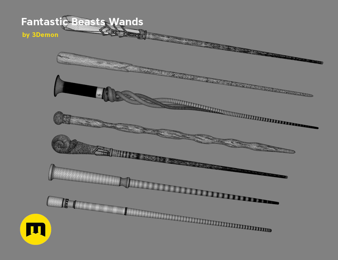 Wands from Fantastic Beasts 3D print model_7