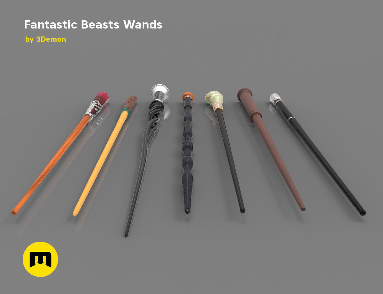 Wands from Fantastic Beasts 3D print model_4