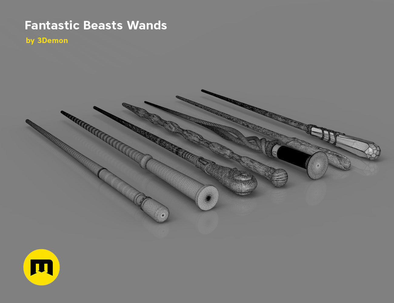 Wands from Fantastic Beasts 3D print model_9