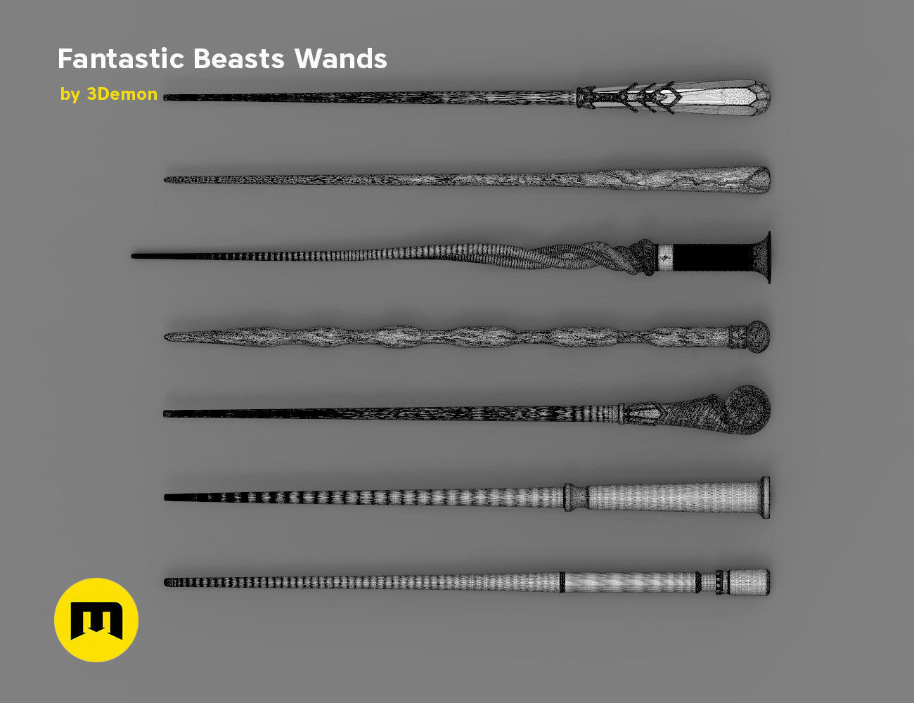 Wands from Fantastic Beasts 3D print model_13