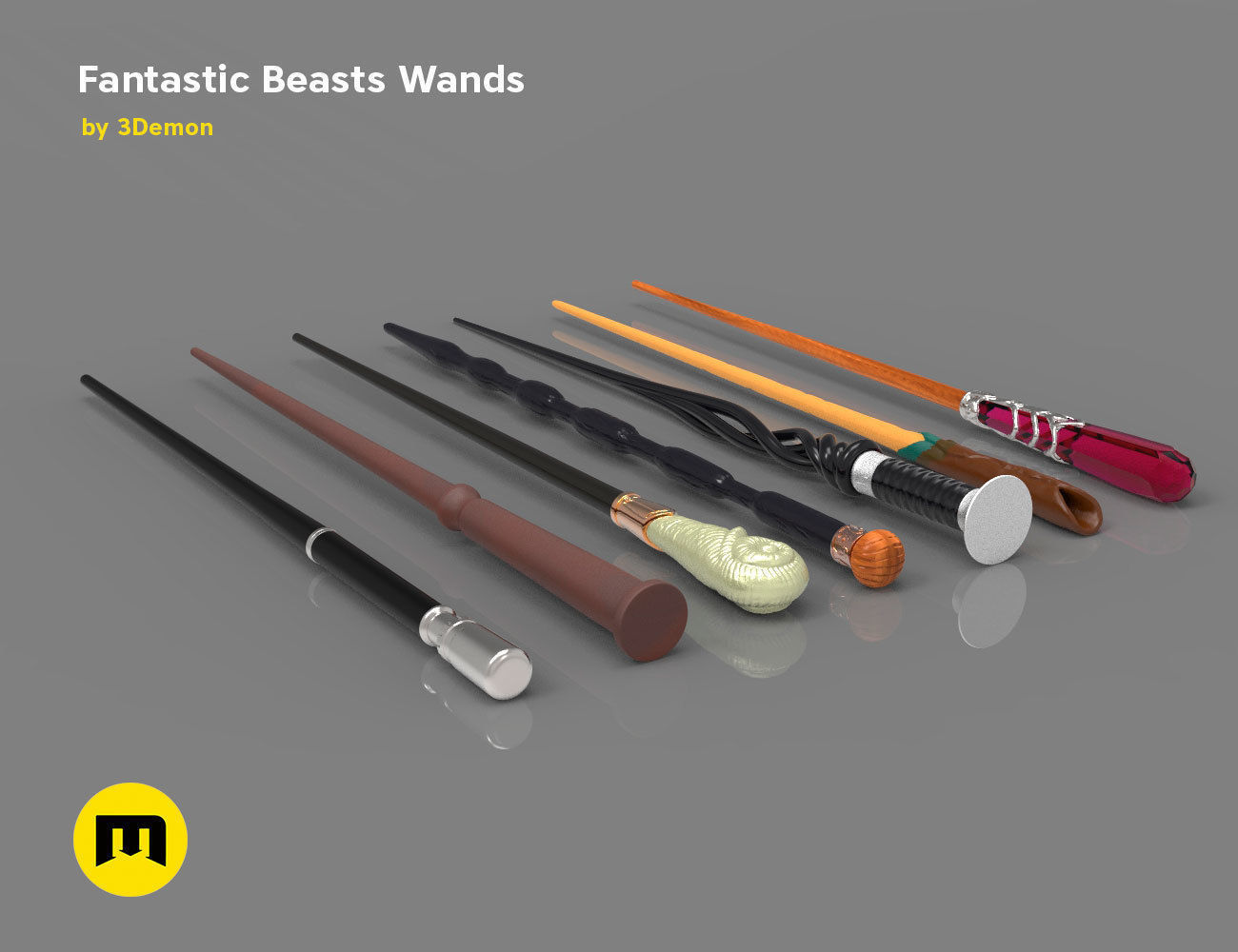 Wands from Fantastic Beasts 3D print model_8