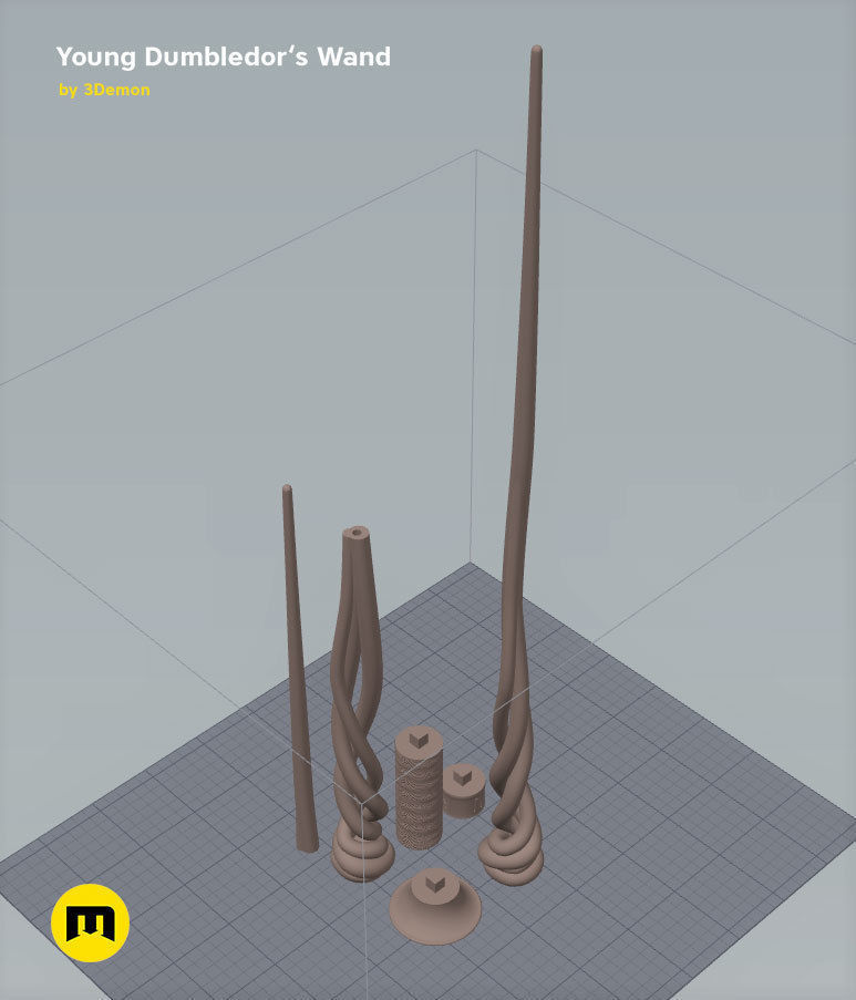 Wands from Fantastic Beasts 3D print model_3