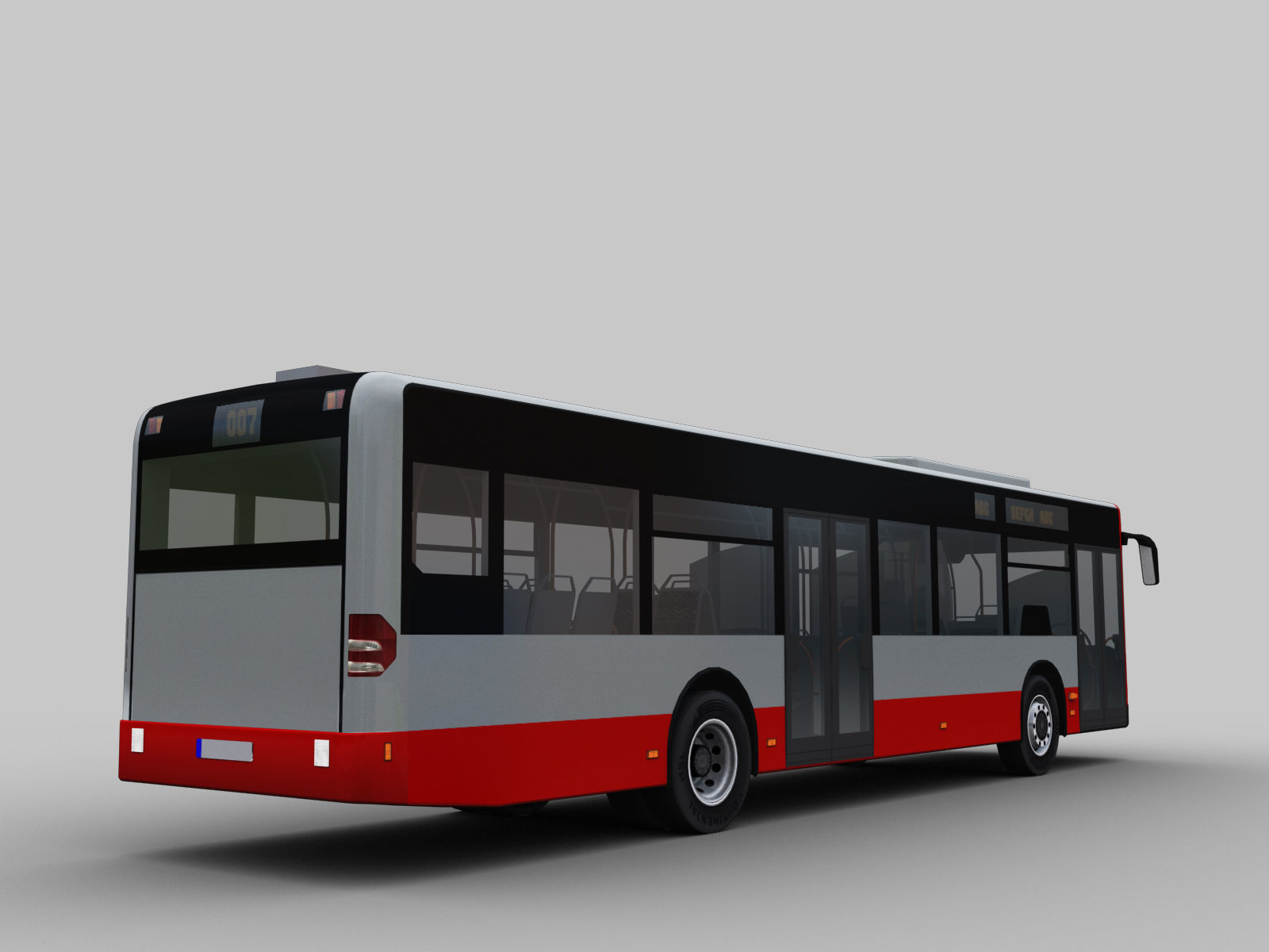 Mercedes Benz Citaro O530  Bus with Lowpoly interior  Low-poly 3D model_2