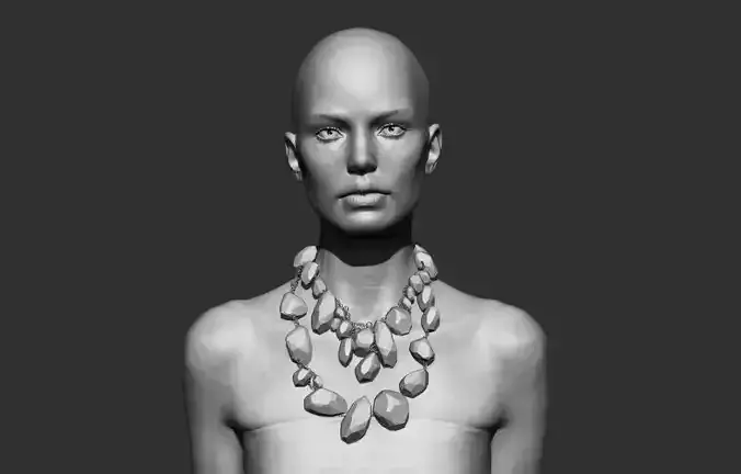 Woman Bust 3D print model