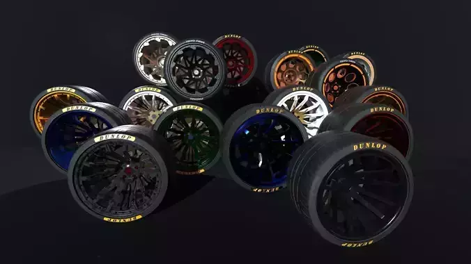 Wheels for supercars  3D Model Collection