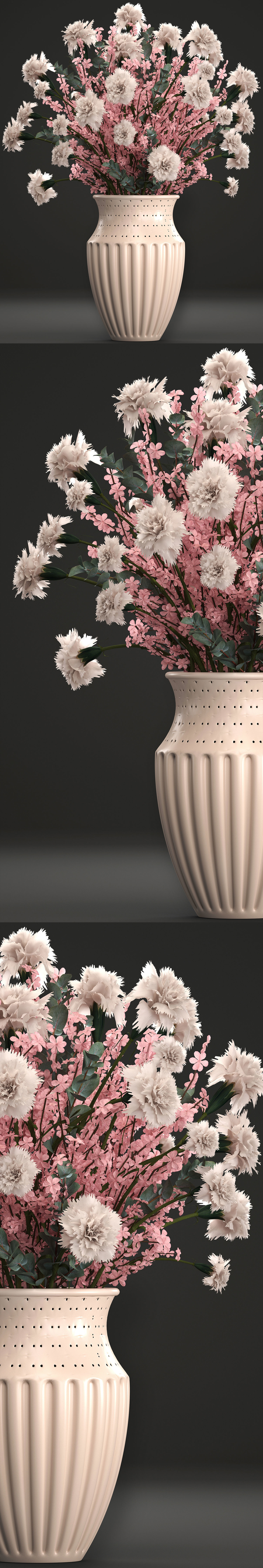 Decorative bouquet of flowers 3D model_5