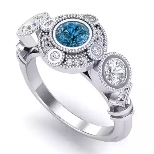 Vintage-3575A4-RR sapphire and diamond ring