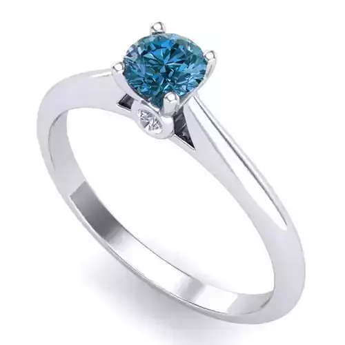 Vintage-3657A4 R engagement ring with diamond 3D print model