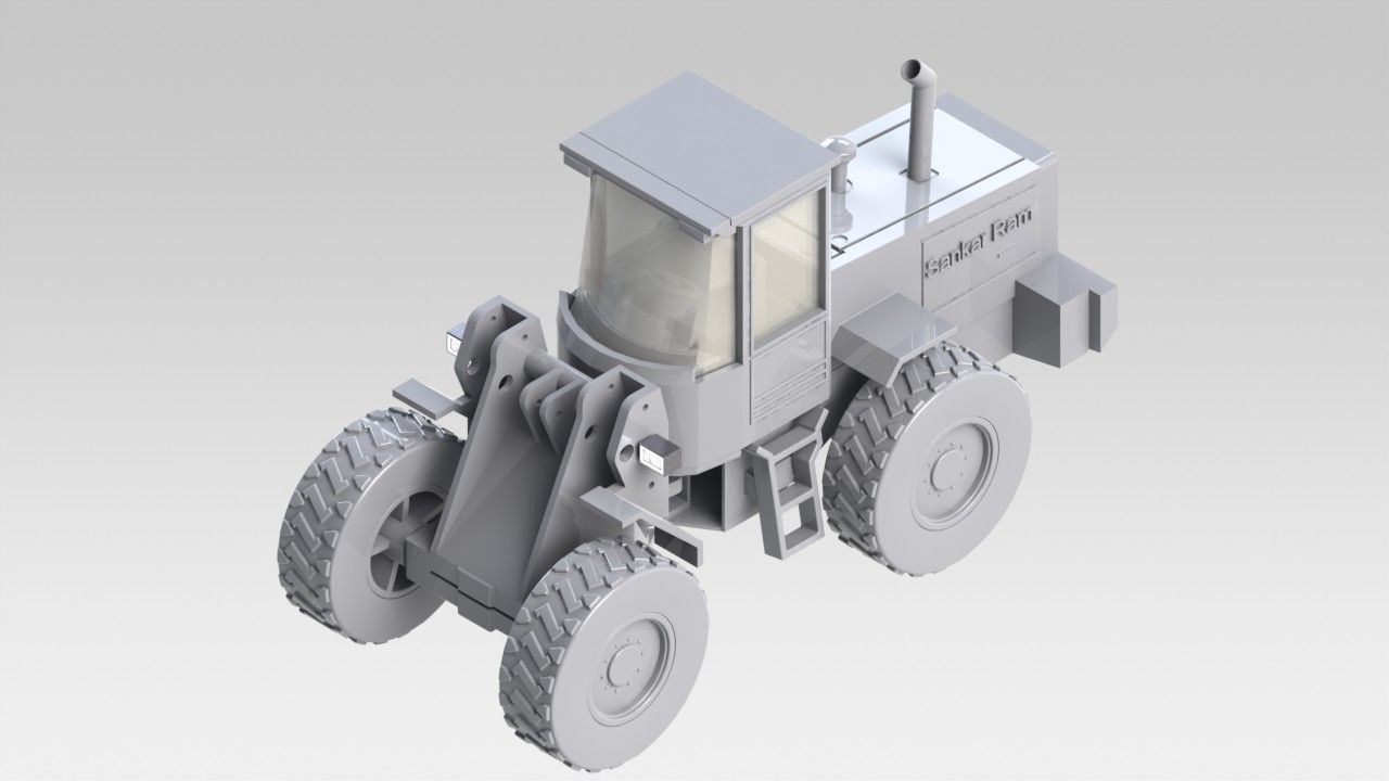 Back hoe Loader 3D model_2