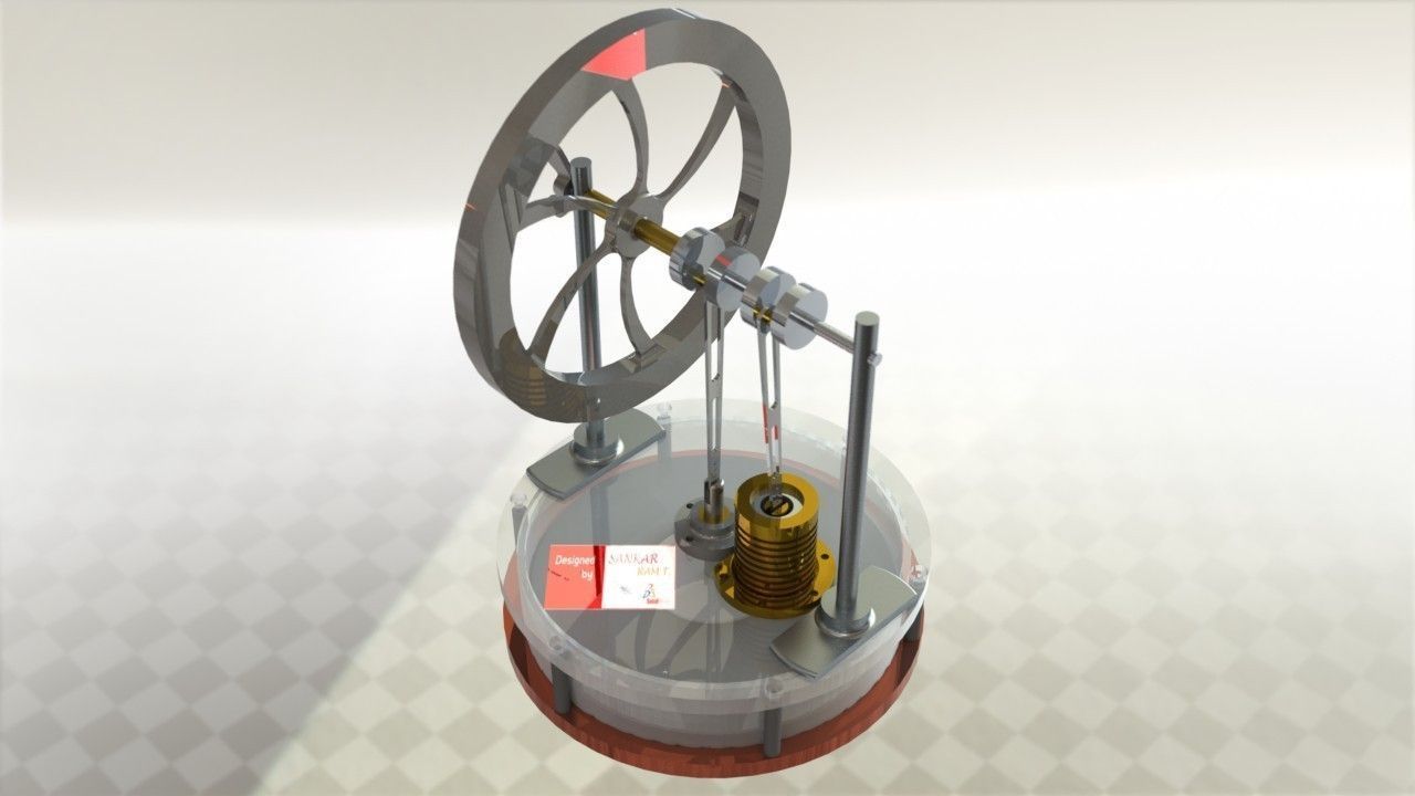 Stirling engine - Simplifed 3D model_1