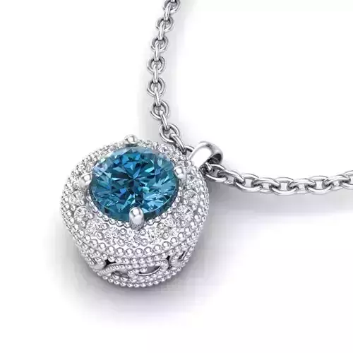 Vintage-3571A4-N diamond pendant on chain