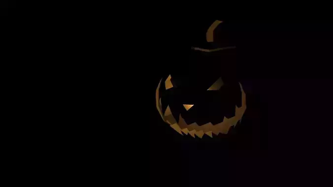 Low poly halloween pumpkin
