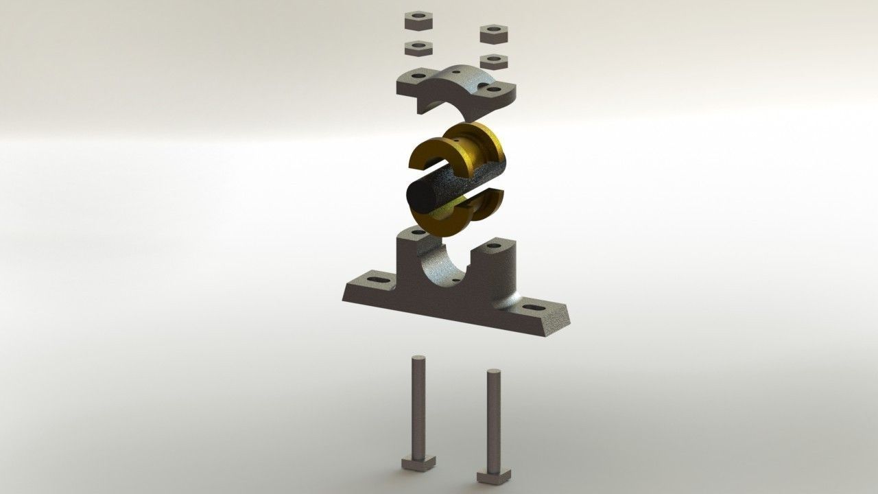 Plummer Block 3D model_5