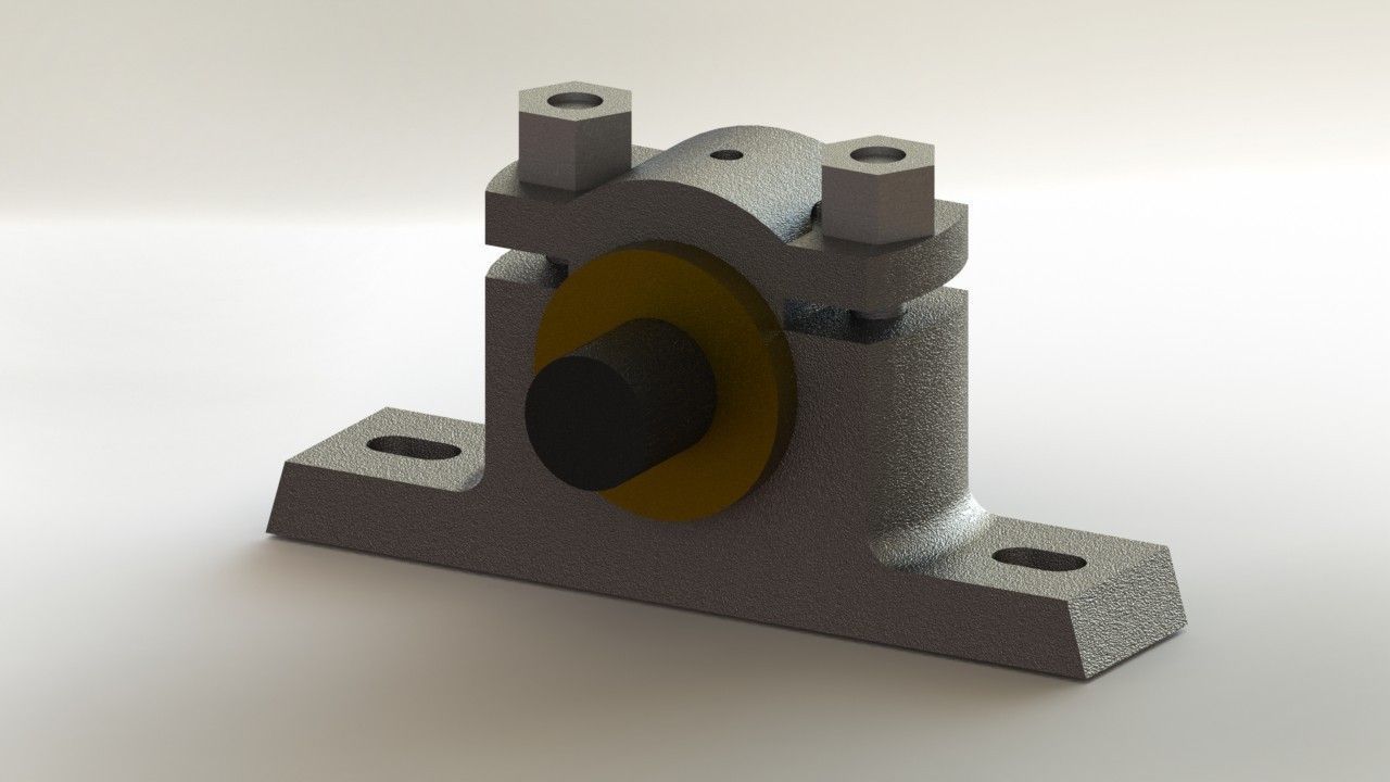 Plummer Block 3D model_2