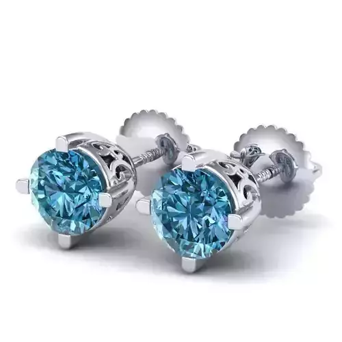 Vintage-3652A4 E two diamond stud earrings