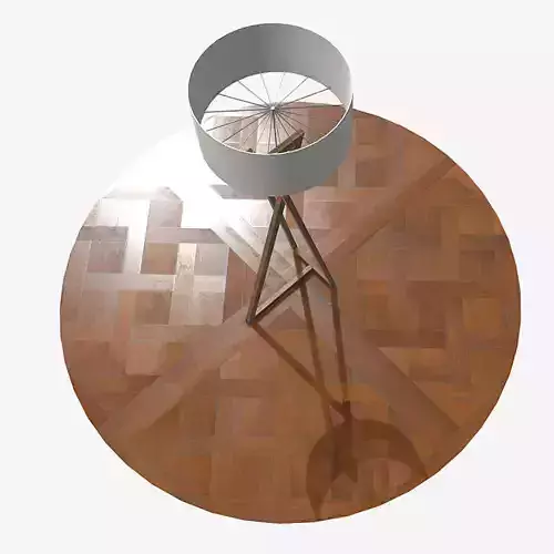 Lamp with Flooring Low-poly 3D model