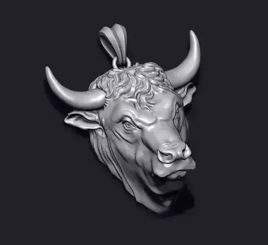 Bull pendant 3D print model