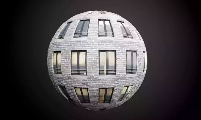 Building Windows Appartment Seamless PBR Texture