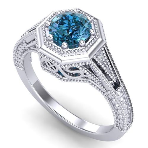 Vintage-3588A4 R topaz engagement ring 3D print model