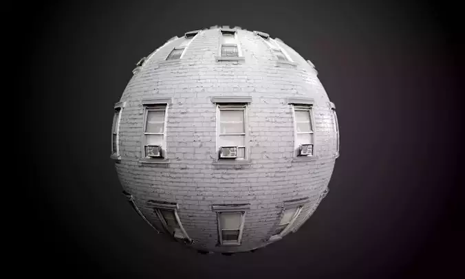 Building Windows Brick SEAMLESS PBR Texture