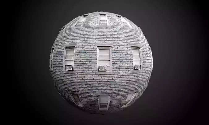 Brick Building Seamless PBR Texture