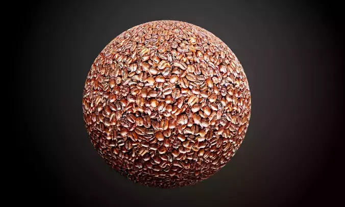 Coffee Beans Seamless PBR Texture