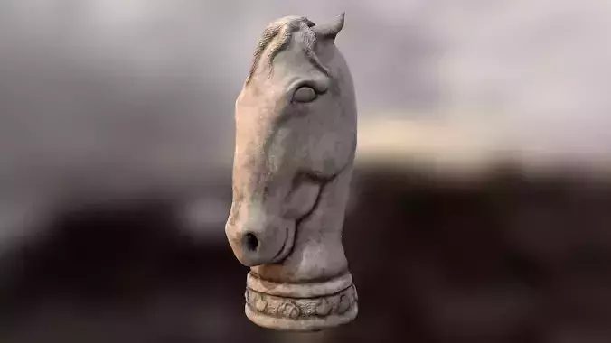 Horse Statue Low-poly 3D model