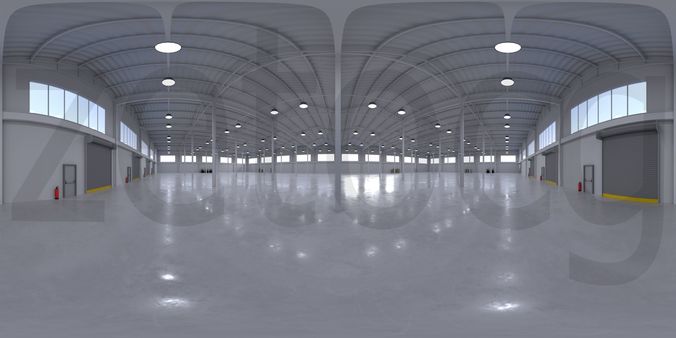 HDRI - Industrial Warehouse Interior 5 Texture